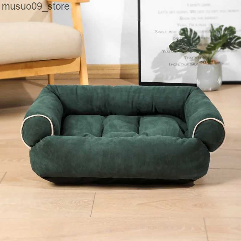 kennels pens Dog bed house sofa washable rectangular soft cat dog mat for small and medium-sized dogs large Labrador cat house pet bed accessories L24
