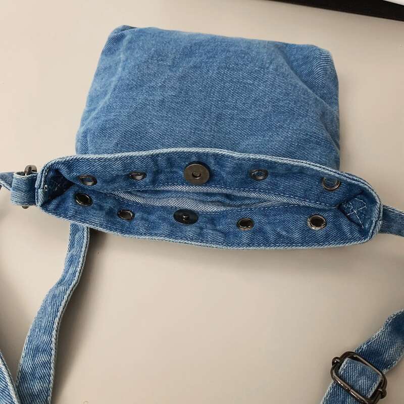 Designer Bag 2024 Summer New Denim Canvas Bag Simple Casual Crossbody Bag Mobile Phone Bag Commuter Shoulder Bag