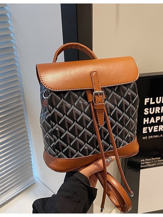Women's Autumn New Collection Handbag Color Contrasting Backpack Fashion Versatile Crossbody Bag Designer Bags Handbags Women