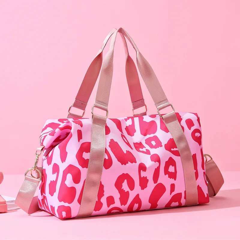 Fashion Travel Bag Duff Bag Women opard Big Nylon Bag Tote Handbags Sports Fitn Gym Bag Ladies Yoga Weekend BagsXJ241106