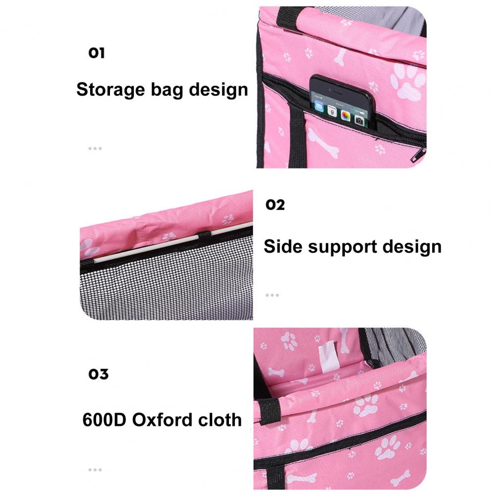Portable Dog Car Seat Cover Folding Hammock Pet Carriers Bag Basket Carrying For Cats Stable Foldable Travel Pet Dog Car Seat