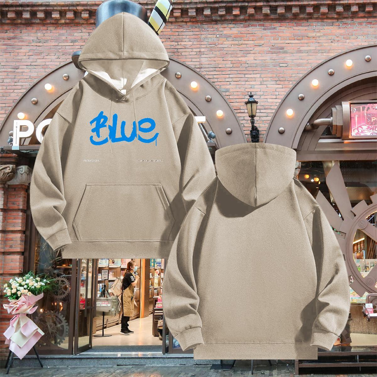 2024 Hoodie Hooded Collar Long Sleeves Wholesale Womens Hoodie Anime Print Tops Pullover Hoodie Velvet Thick Autumn Winter Casual