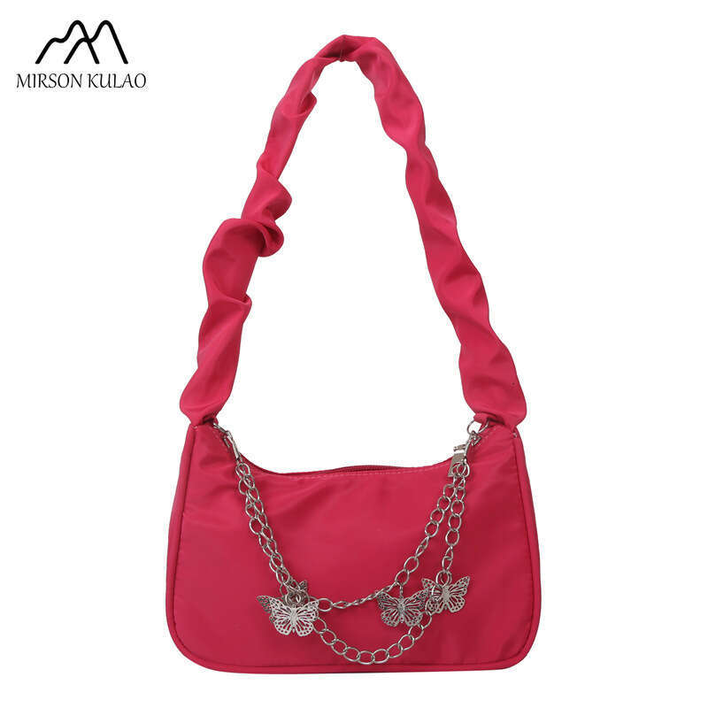 Oxford Cloth Simple Fashion Women's Square Trend Color Contrast Shoulder Small Fresh Underarm Women Bag