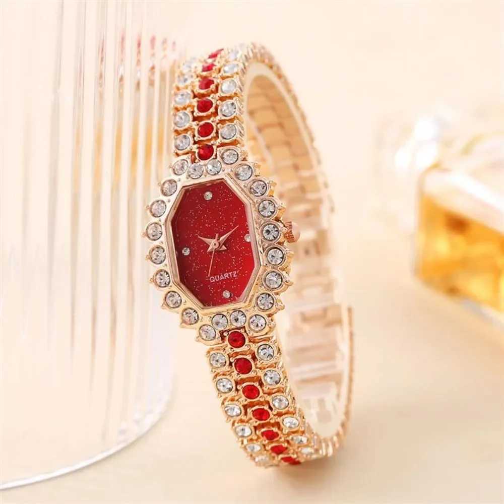 Wens Watch Jewelry Set Wens Watch Fashion Rhinestone Stainless Steel Quartz Watch Womens Watch Reloj Mujer X241106