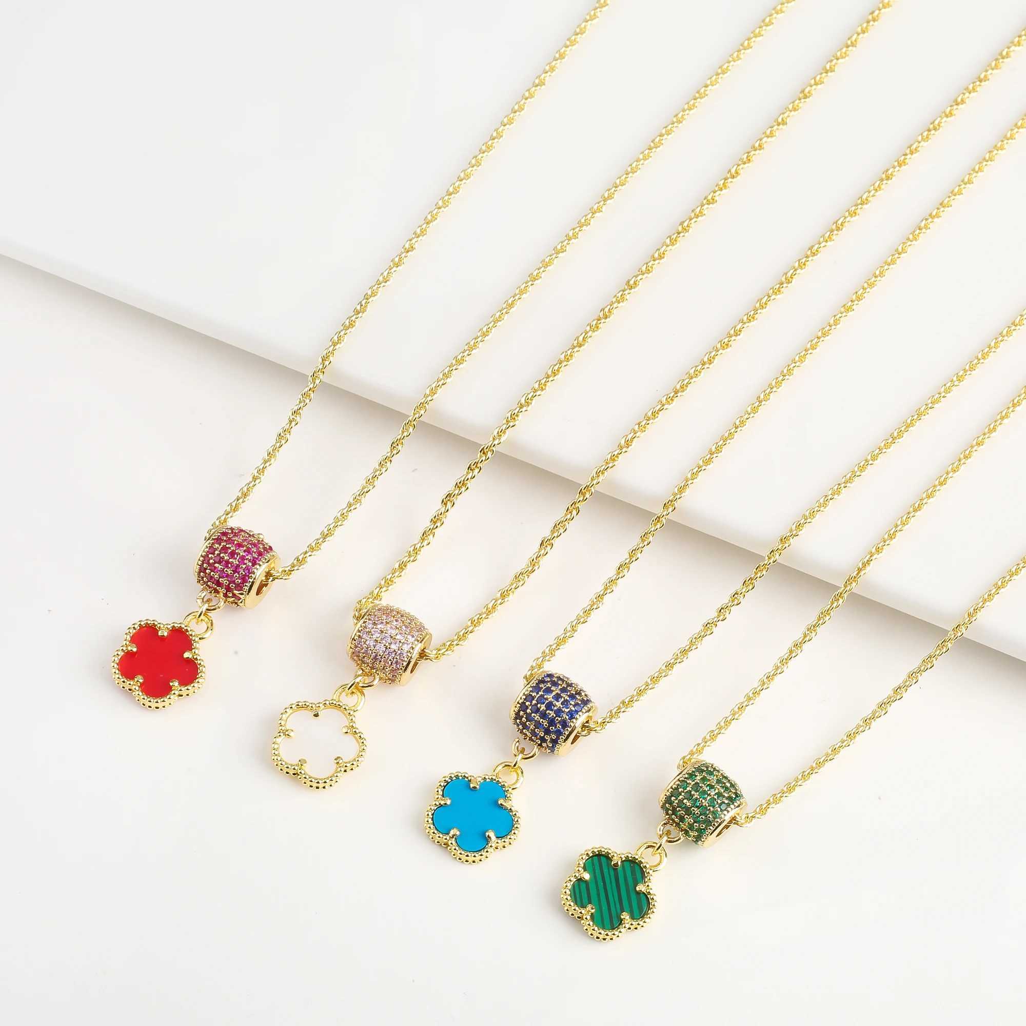 Luxurious shiny zirconia earrings suitable for fashion five leaf flower earrings necklace sets party jewelry and shampoos X241106