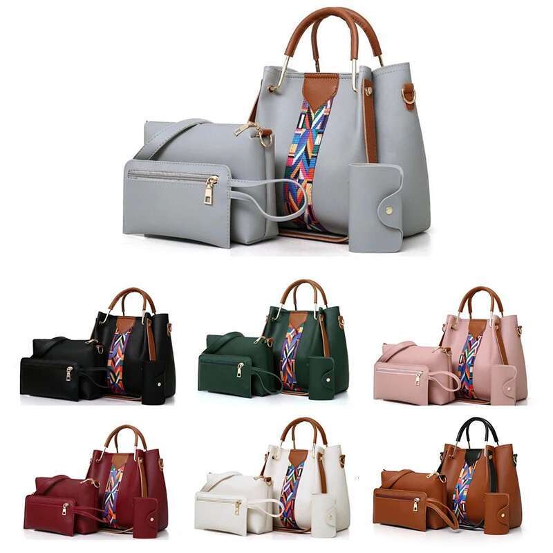 Designer Bag Women's Fashion Four Piece Set Mother Bag Trendy Handheld One Shoulder Crossbody Bag Water Bucket Bag Multi Piece Set Bag