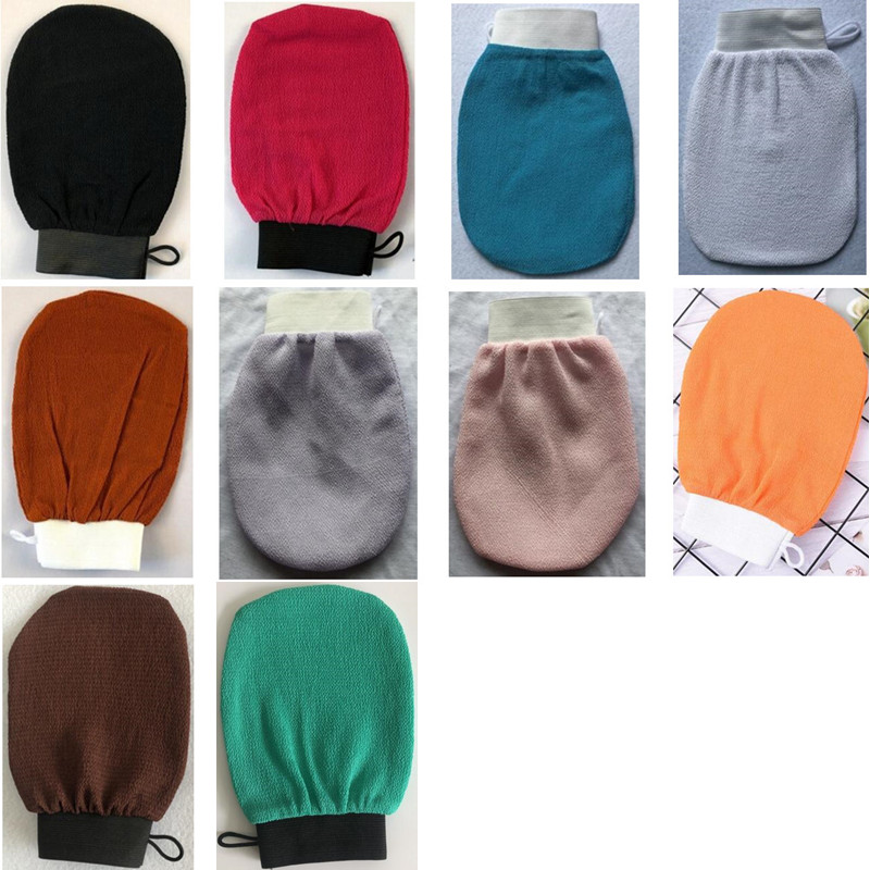 Deep Exfoliating Glove Double Sided Scrub Exfoliant Scrubber Glove For Shower Exfoliating Mitt Body Scrubber Skin Exfoliator Dead Skin Remover Spray Tan Remover