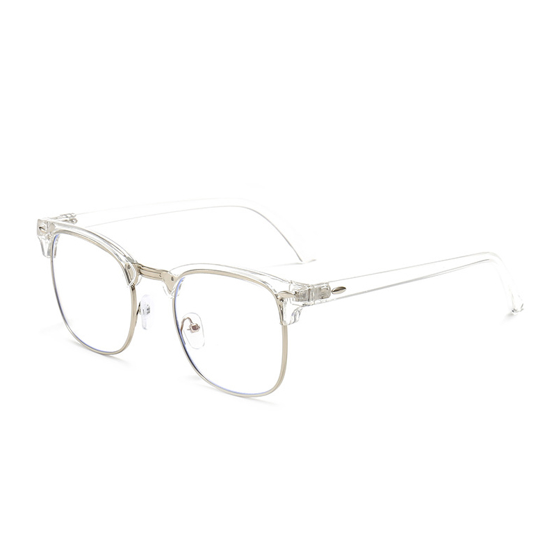 Classic Sunglasses Eyebrow Design Vintage Rice Nail Half Frame Metal Glasses Tide Anti Blue Light Glasses Designer Sunglasses for Men Women Polarized 