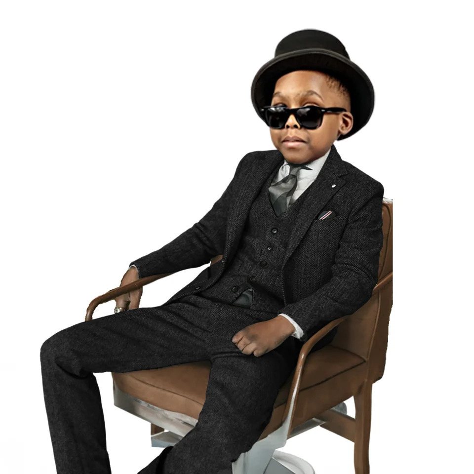 Kids Flower Suit Tuxedo Ceremony Formal Suit Pography Blazer Party Performance Outfit Wedding Teens 241106