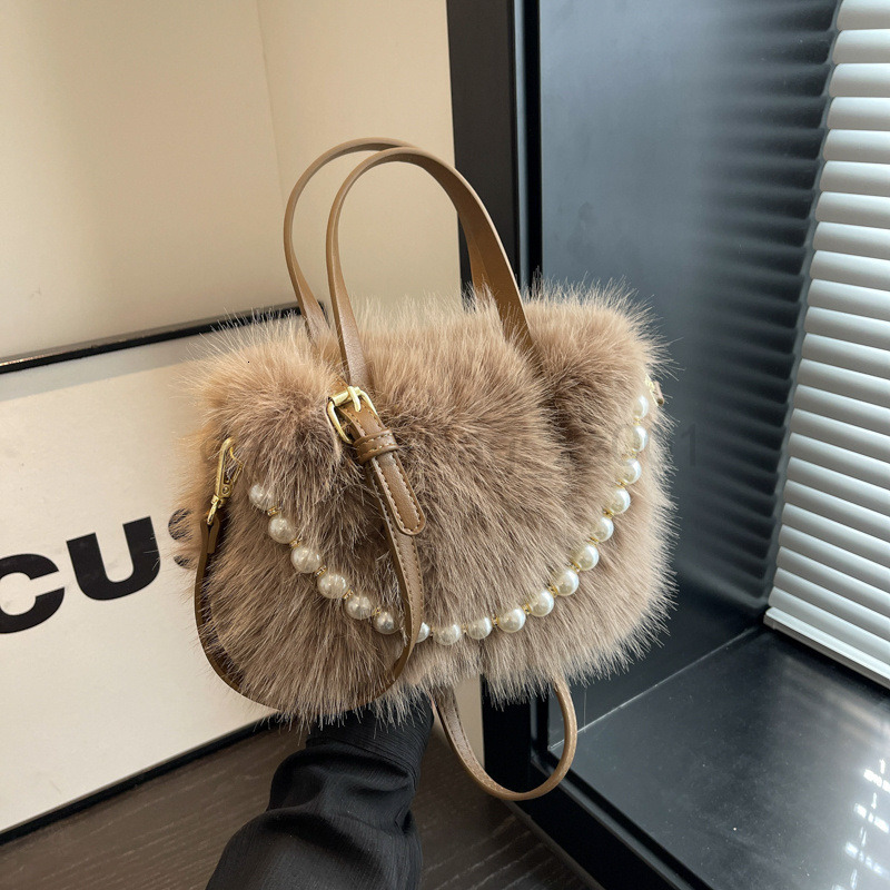 Fashion Classic Bag Designer 10a Top Nikiduncks Woman Handbagevening Bags High Pearl Handheld Shoulder for Womens New 2024 Winter Slant