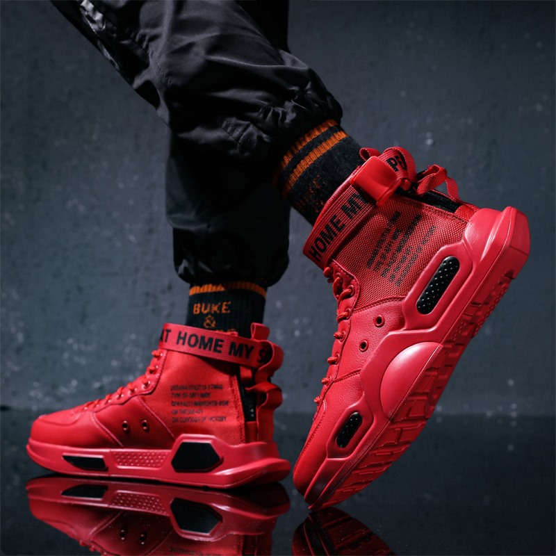 Brand Men's Casual Sneakers High-tops Sneakers Trendy Boys Basketball Sports Tennis Shoes Outdoor Off-road Shoes Couple Sneakers Free Shipping