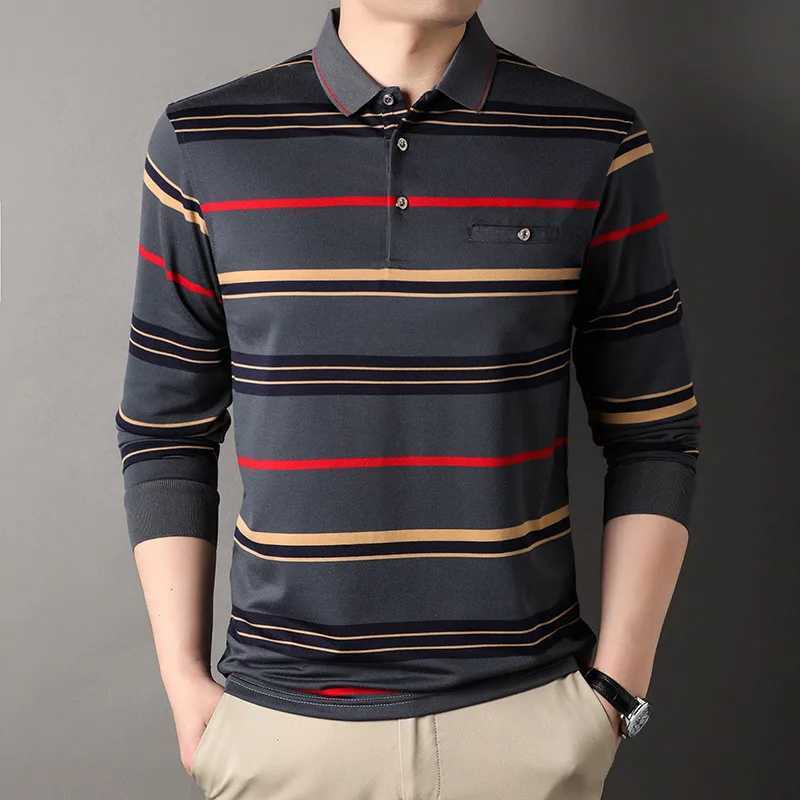 100% pure cotton mens long sleeved Sve lti colorful autumn and spring mens shirts Korean luxury clothing W241106