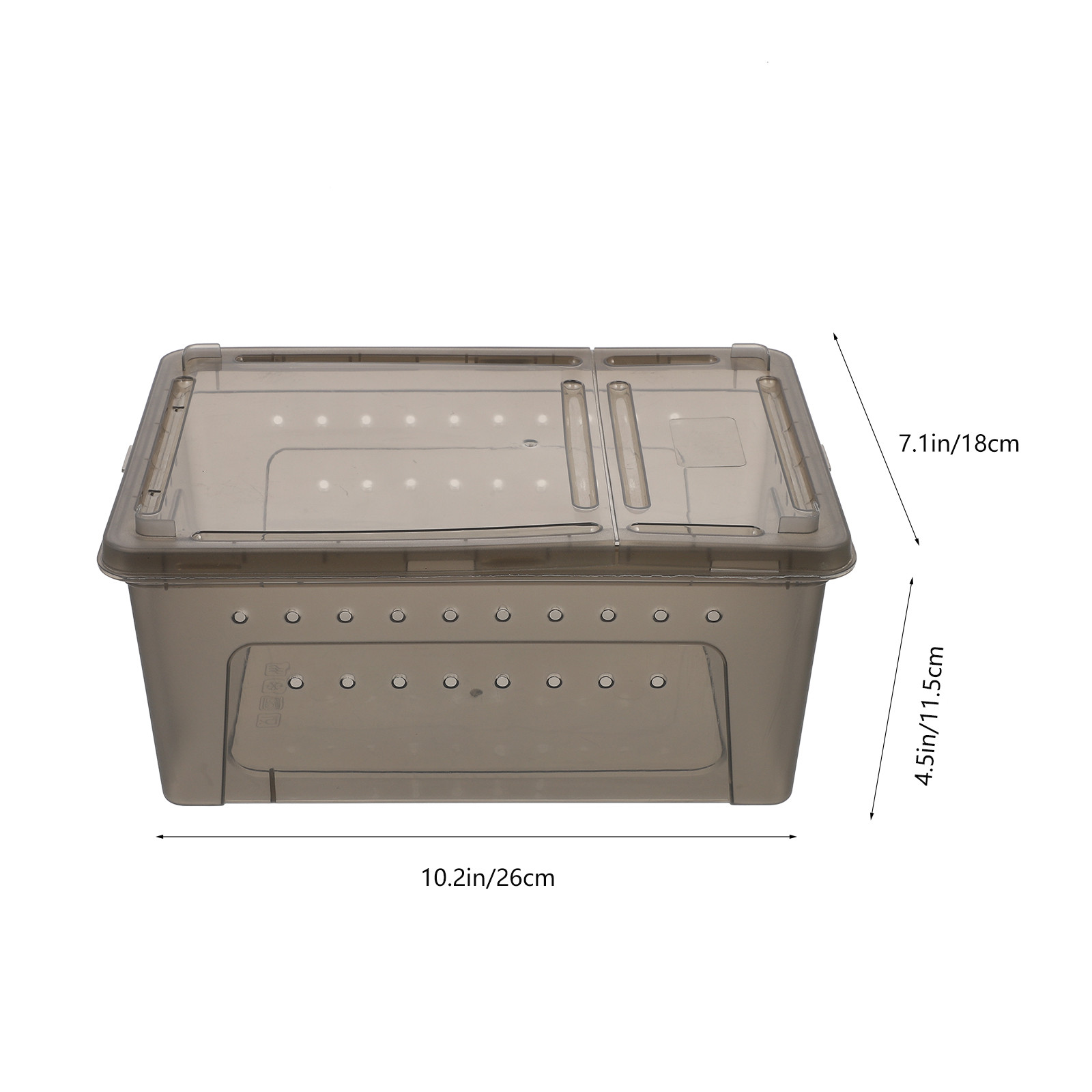 1pc Pet Reptile Feeding Box Reptile Terrarium Breeding Box With Feeder Aquarium Turtles Water Fish Tank Guppy Breeding Tub