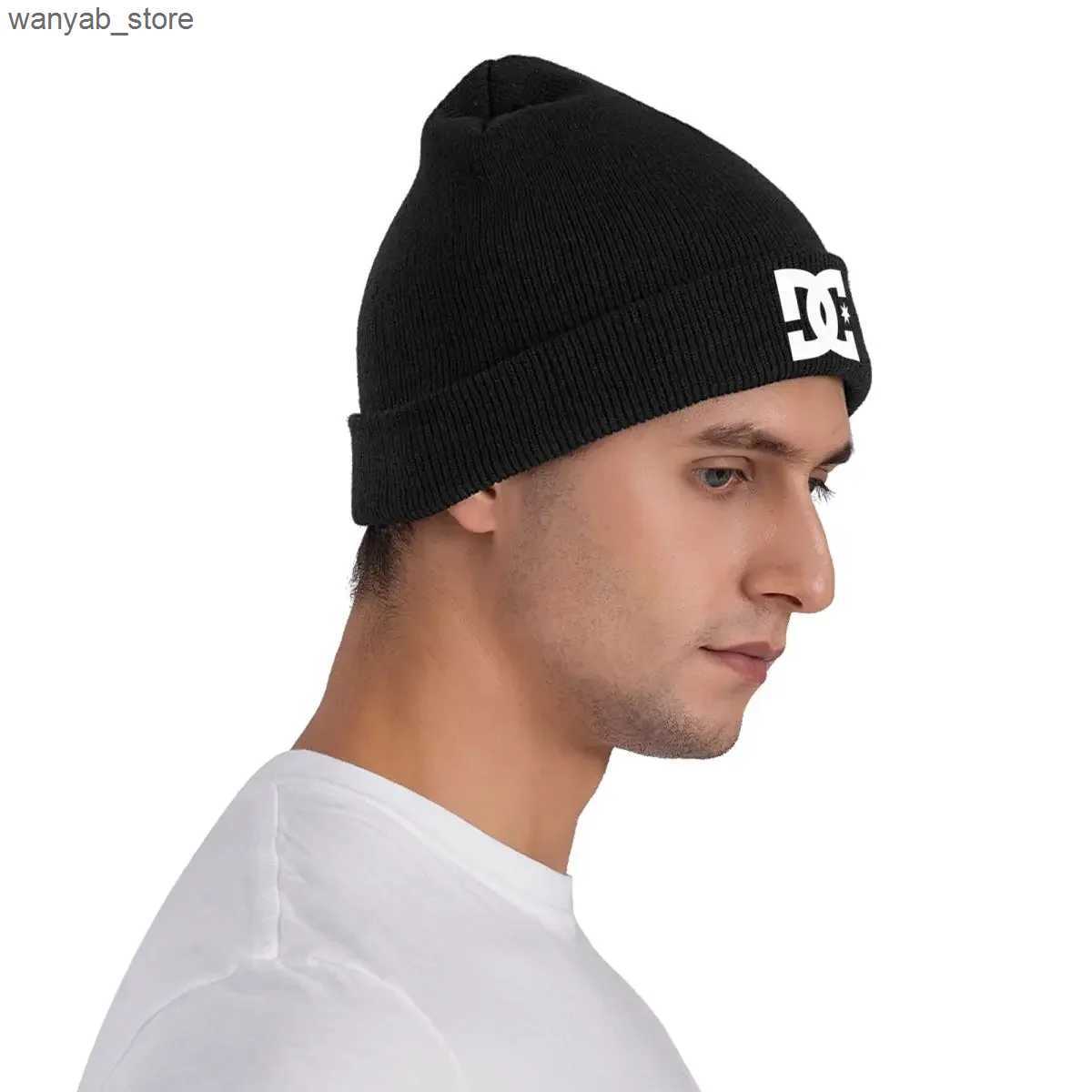Wide Brim Hats Bucket Hats DC Shoe Co Warm Knitted Cap Fashion Bonnet Hat Autumn Winter Outdoor Beanies Hats for Unisex Adult L240910