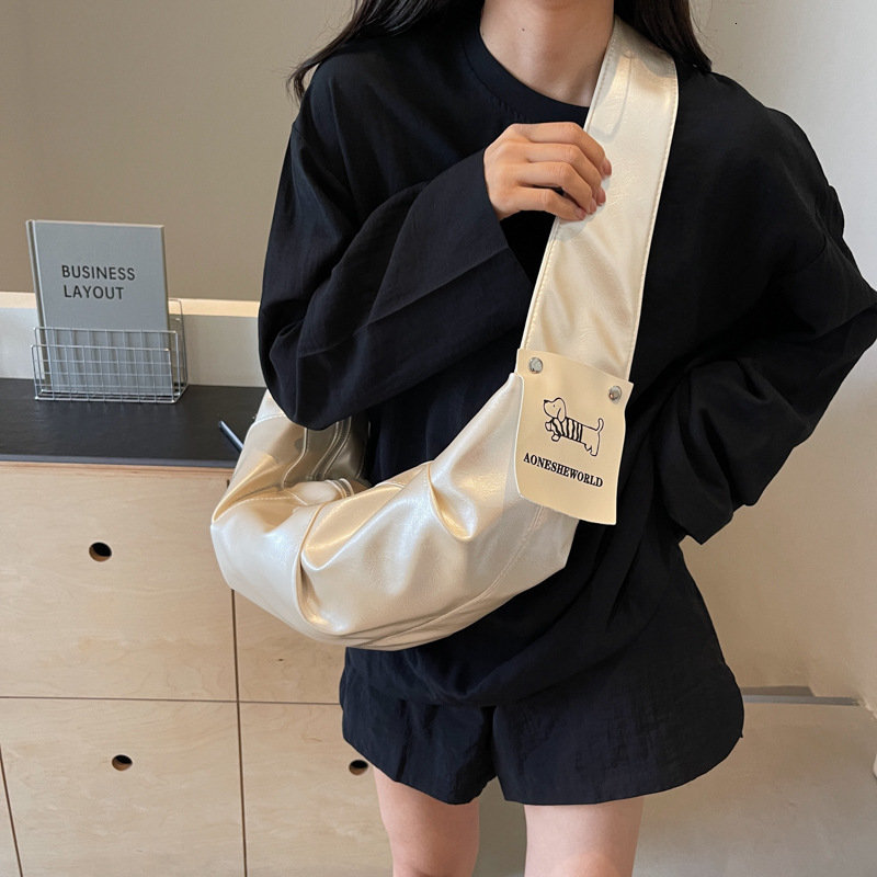 Simple Large Capacity For Bags Handbags Women Trendy And Fashionable Dumpling With High-end Feel, Single Shoulder Diagonal Cross Bag Designer