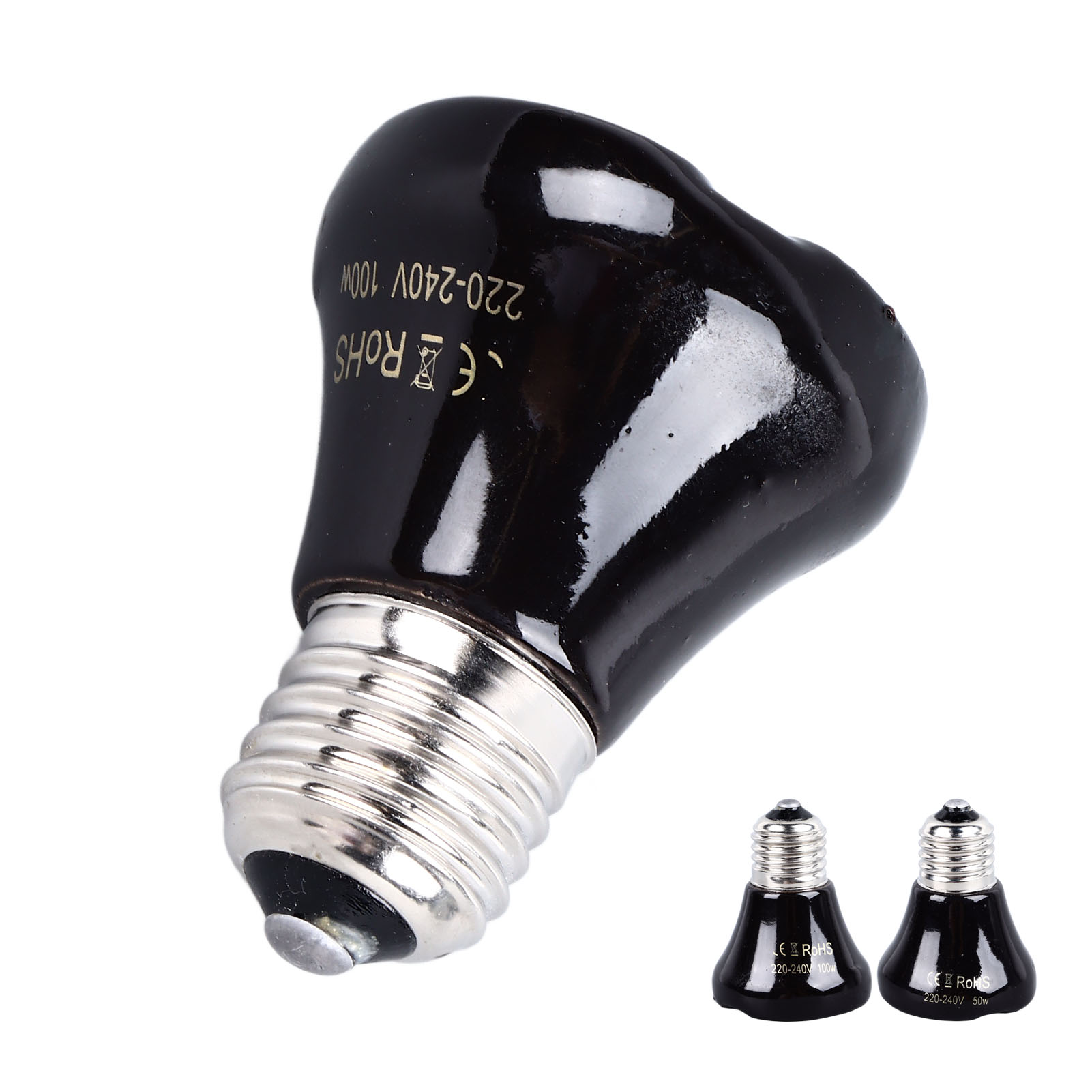 Reptile Heat Lamp Ceramic Heat Emitter No Light Emitting Heat Bulbs for Chicken Cats Parrots Reptile Heat Lamp Reptile Heat Bulb