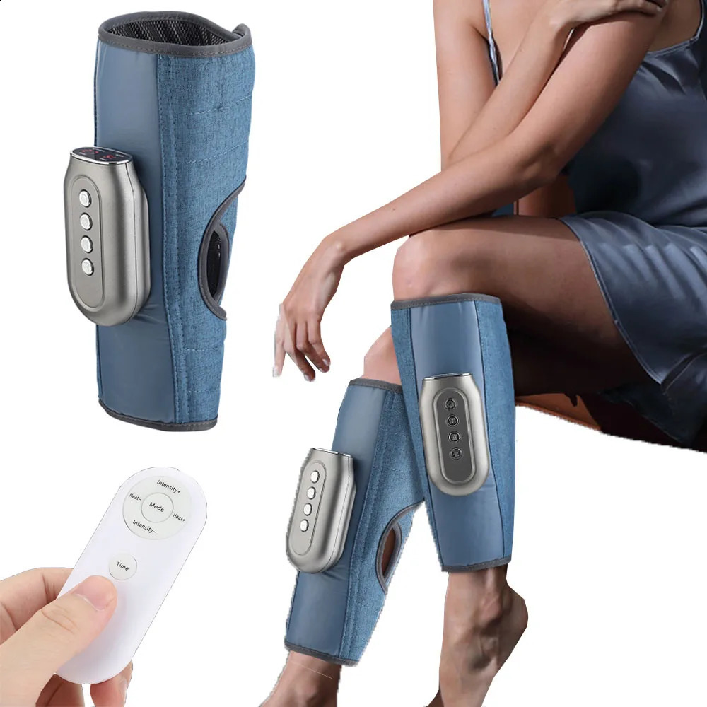 Air pressure foot massager with remote control electrically heated foot massager press kneading foot massager 241105