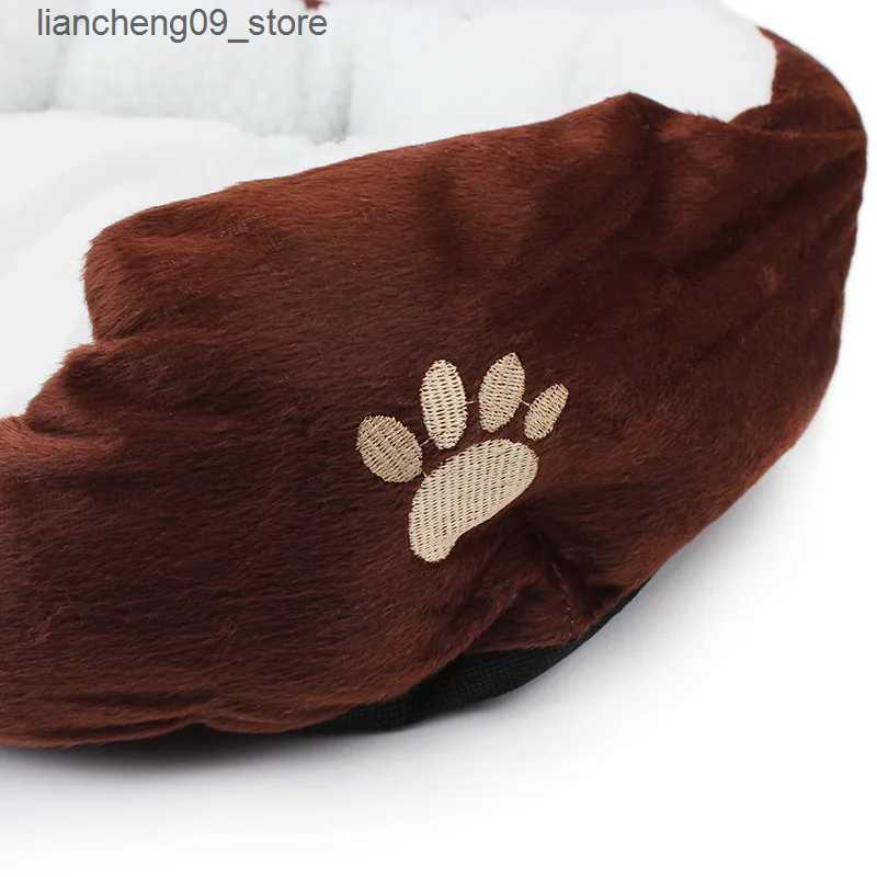 kennels pens 50 * 40cm super cute 6-color winter villas used for warmth cotton pet products small cat bed soft basket dog mat L240910