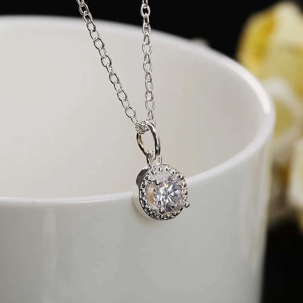 Popular trend 925 sterling silver crystal pendant necklace earrings used for fashion parties wedding accessories gifts jewelry sets X241106