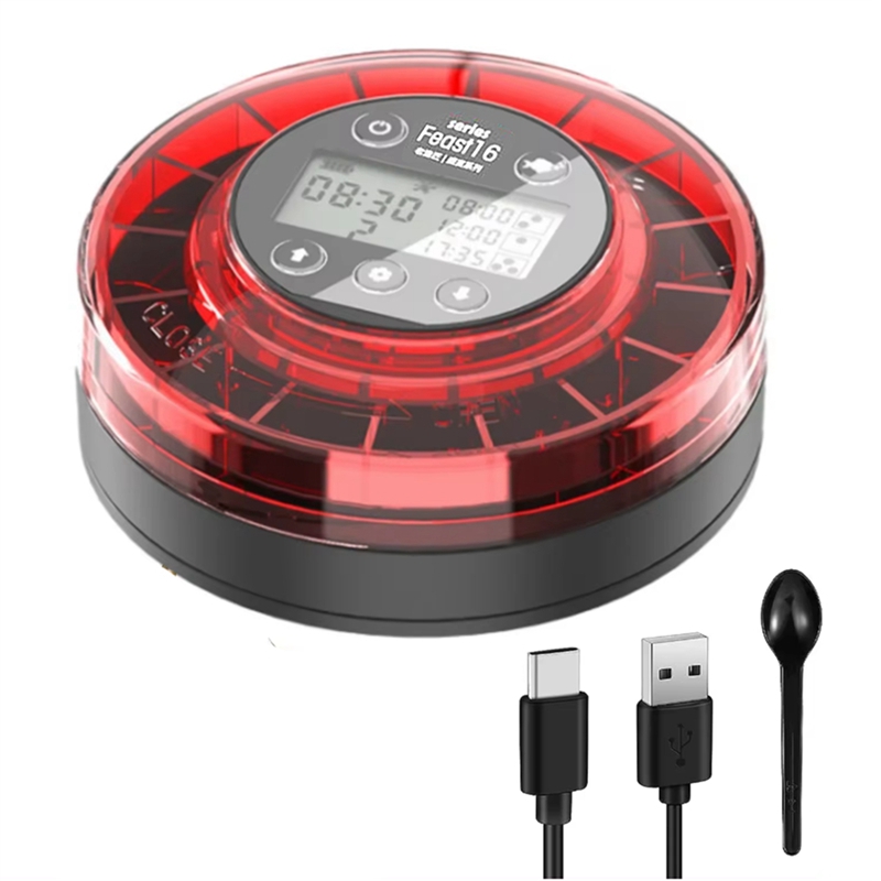 AT02-Aquarium Automatic Fish Feeder Automatic Food Dispenser With Timer Rechargeable Timer Feeder With USB Cable LCD Display