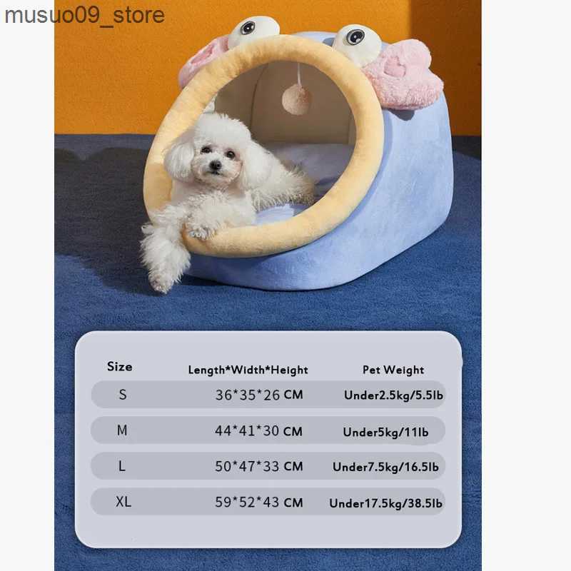 kennels pens Dog hole bed in winter thickened and comfortable pet sleeping bag comfortable cat lounge mat high-quality cat house L240910