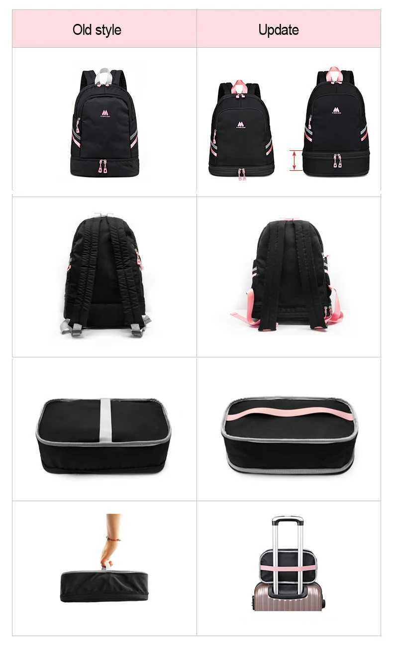 Women Gym pack Traveling Fitn Bags for Shoes Training Dry And Wet Sack Gymtas Sac De Sport Mochila SwimmingXJ241106