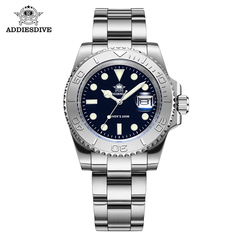 ADDIESDIVE Mens Simulated Quartz Watch BGW9 Luminous 20 Bar Waterproof Mens Diving Stainless Steel Mens Watch H3 241105CJ