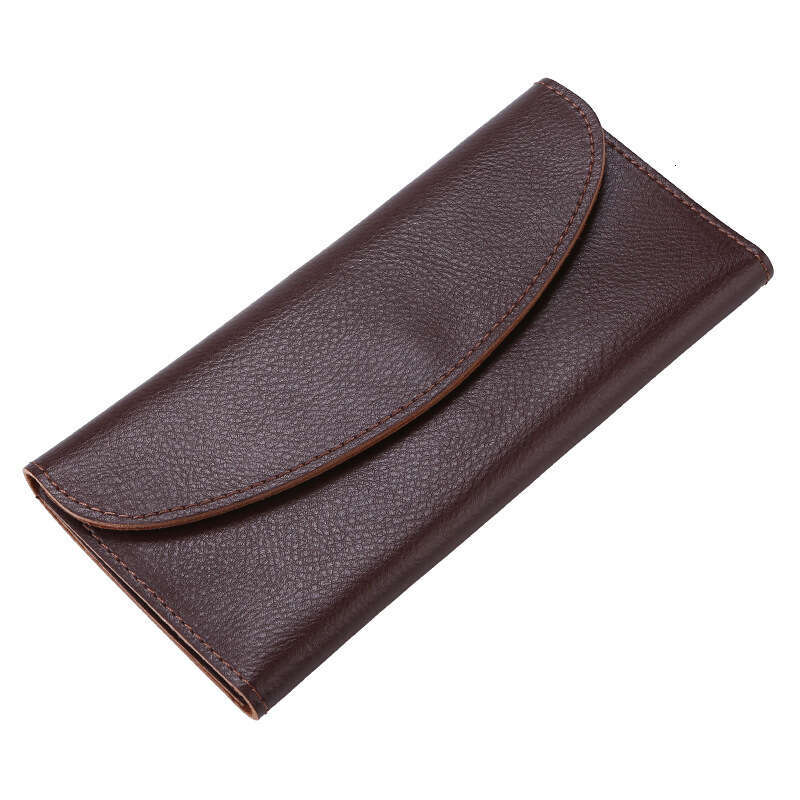 genuine cowhide minimalist womens fashionable function wallet long handheld bag qb02