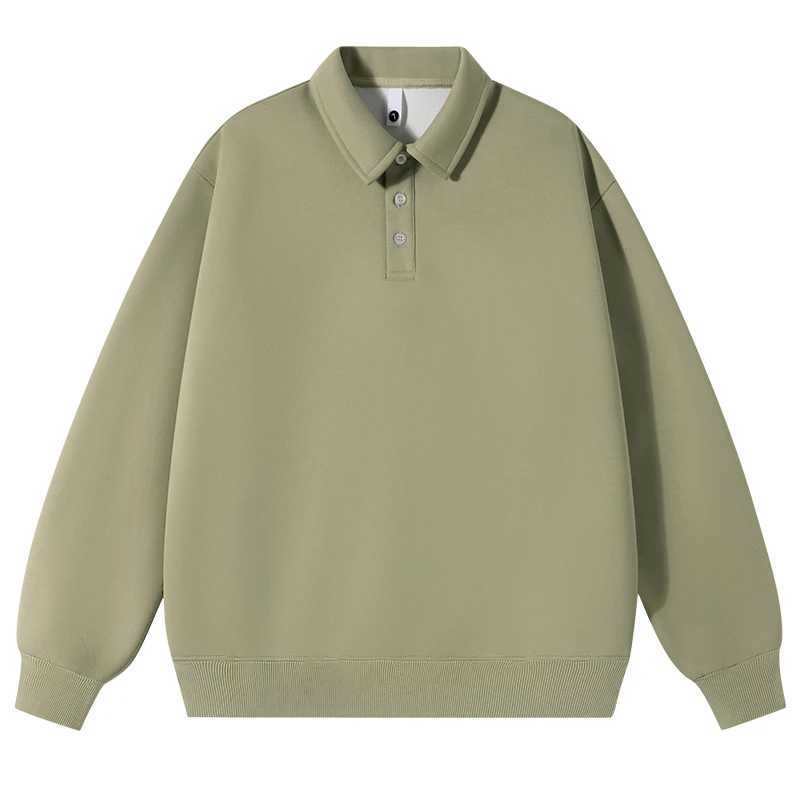 Fashion Spring and Autumn Sports and Leisure Long SVE Shirt Mens Loose Collar Shirt Mens Hoodie W241106