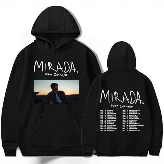 New designer Tour mirada hooded drawstring hoodie, fashionable hoodie, trendy long sleeved oversized T-shirt