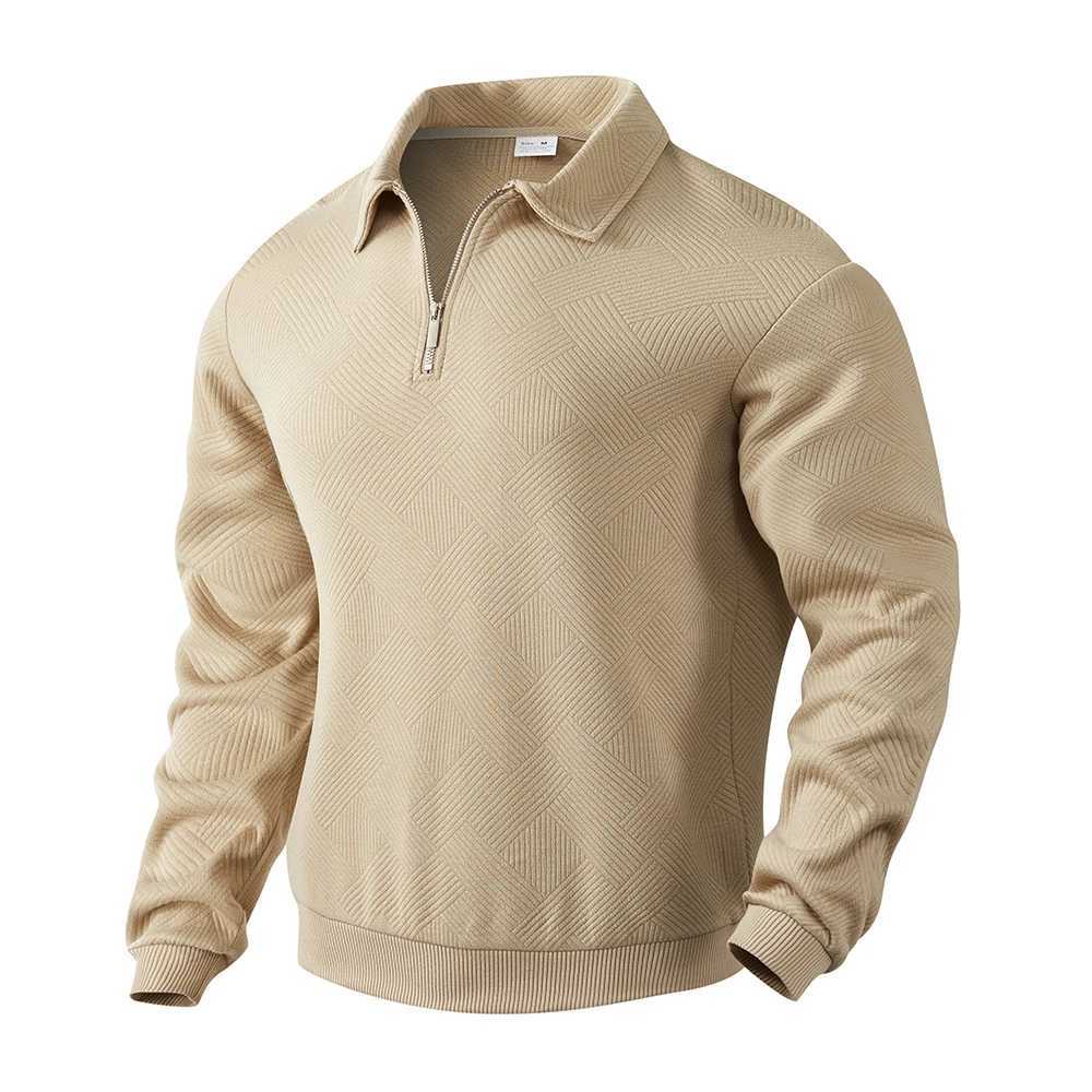 Mens Knitted Collar Automatic and Winter Collar Long SVE Zipper Collar Top Solid Color Micro Elastic Fashion Mens Clothing Hot W241106