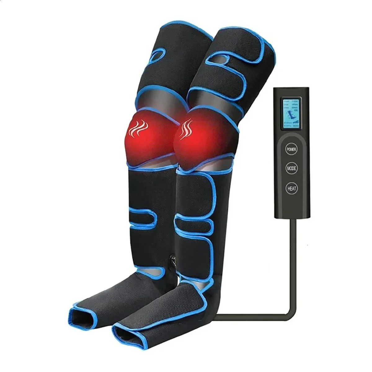 Leg massager compression calf massager muscle pain relief boot device with handheld knee heat controller 241105