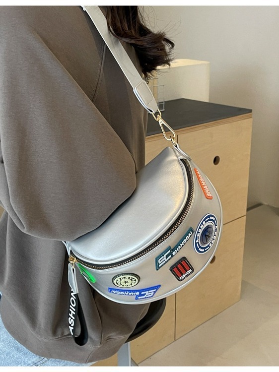 Autumn New Versatile Trendy Women's Broadband Letter Single Shoulder Crossbody Bag Designer Bags Handbags Women