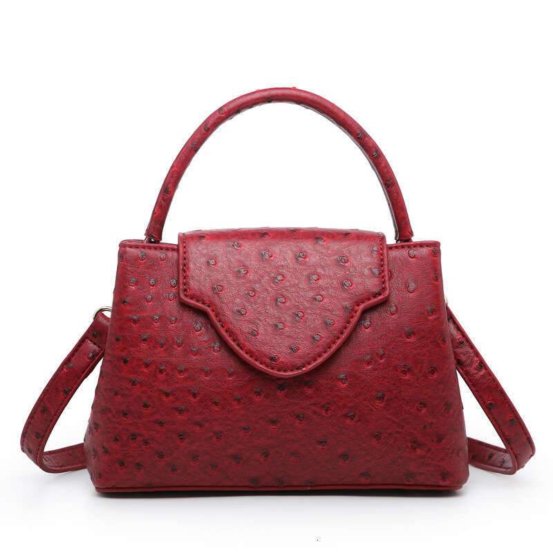2024 OLOEY Trendy Ostrich Patterned Handbag With Fashionable Temperament, Single Shoulder Crossbody Bag