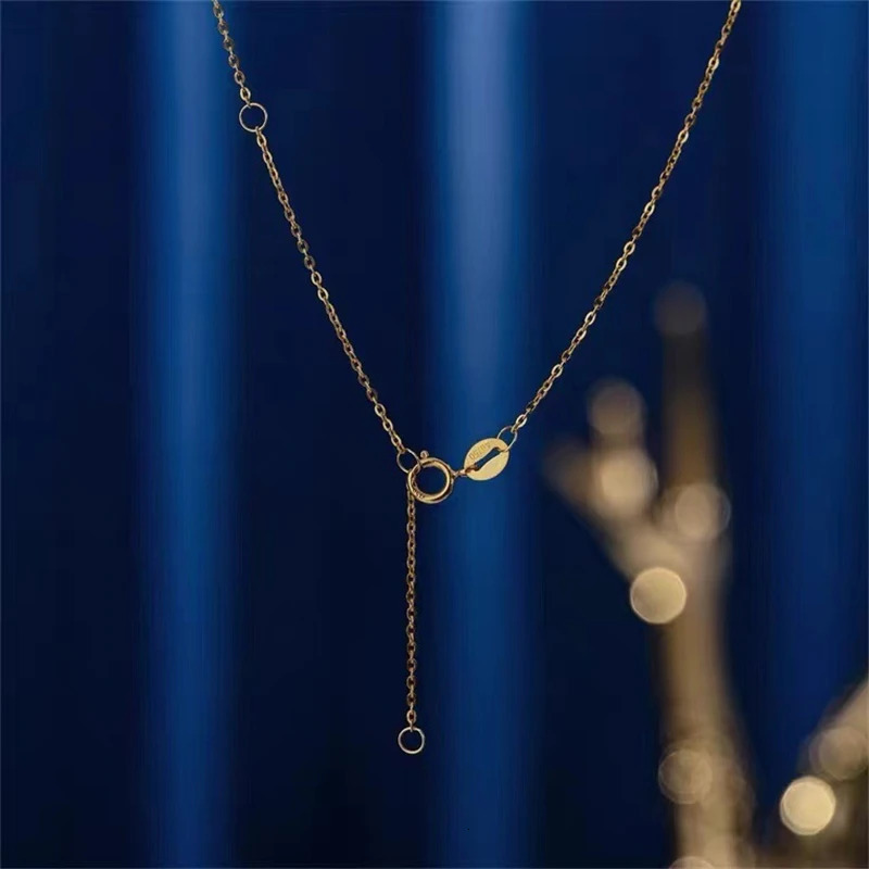 A genuine 18K gold necklace natural freshwater pearl pendant pure AU750 pendant exquisite jewelry for womens wedding gifts 241106