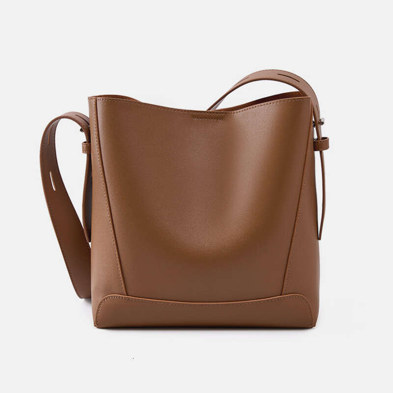 OLOEY Hifashion Cow Genuine Leather Bucket Shoulder For Women 2024 Trend Designer Crossbody Bags Large Capacity Ladies Handbags