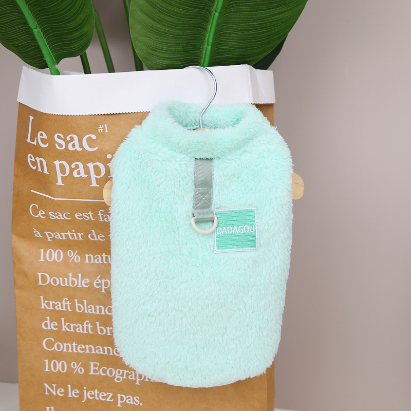 Five Colors Vest Designer Dog Clothes Double Coral Fleece Autumn Winter New Pet CLothes Kitty Puppy Apparel
