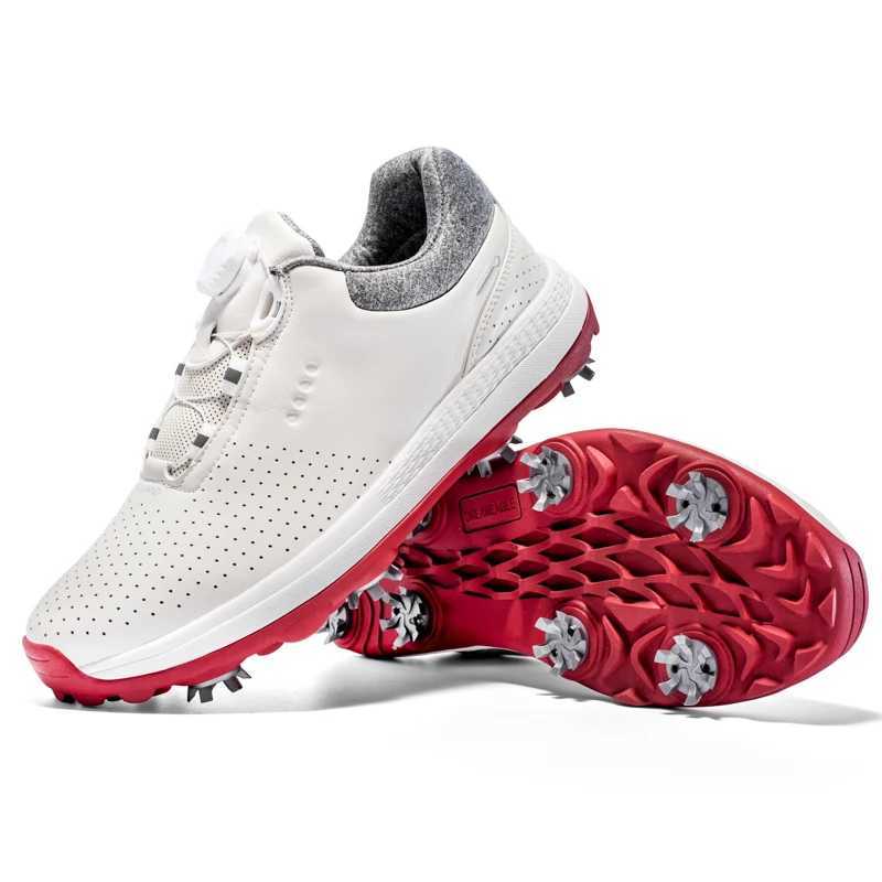 hot 2024 Hot S Professional Men Outdoor Anti-Skid Quick Lacing Golf Spikes Sneakers Breathable Waterproof Shoes Y250207