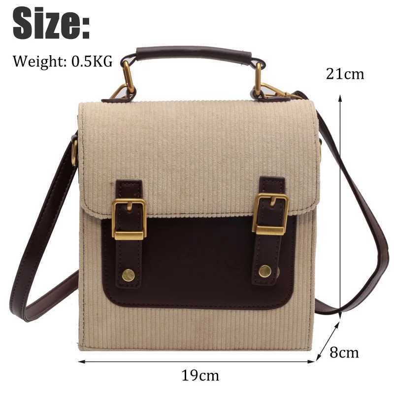 Vintage Small Corduroy Woman Backpacks New Female Fashion Backpack Travel Shoulder Bag Mochilas Crossbody Bags for Teenage Girls 241106