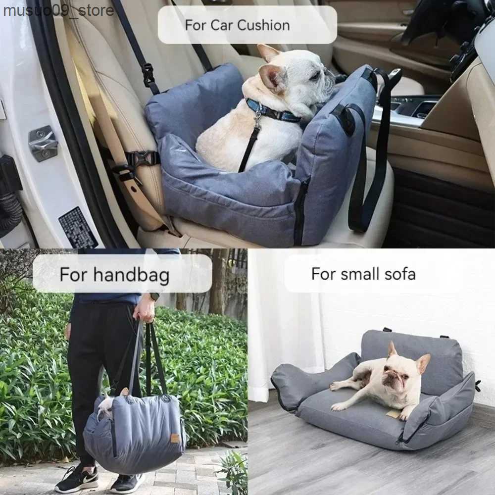 kennels pens Thick pet car seat travel driver bag detachable and washable ultra soft portable pet car travel bed safety pet supplies L240910