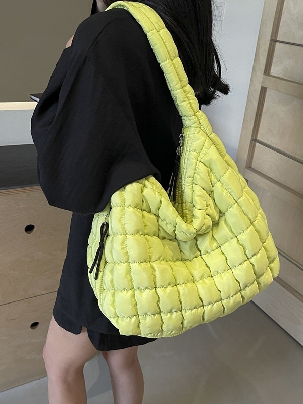 Autumn And Winter Large Capacity Bubble For Bags Handbags Women High-end Diamond Grid Pleated Shoulder Crossbody Bag Designer