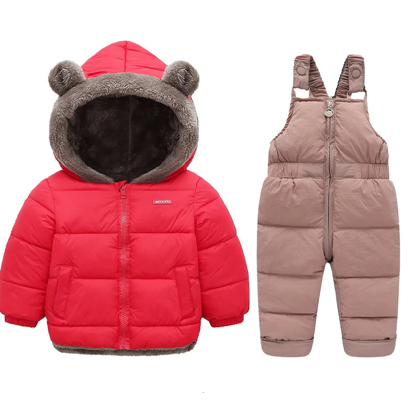 Winter Children Clothing Sets Lamb Fleece Coats Down Pants Baby Thicken Warm 2Pcs Suit Kids Clothes Boys Girls Fashion Jackets 241106