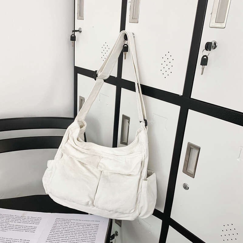 Crossbody Spring And Summer New Fashion Shoulder Large-Capacity Canvas Work Style Trend Bag