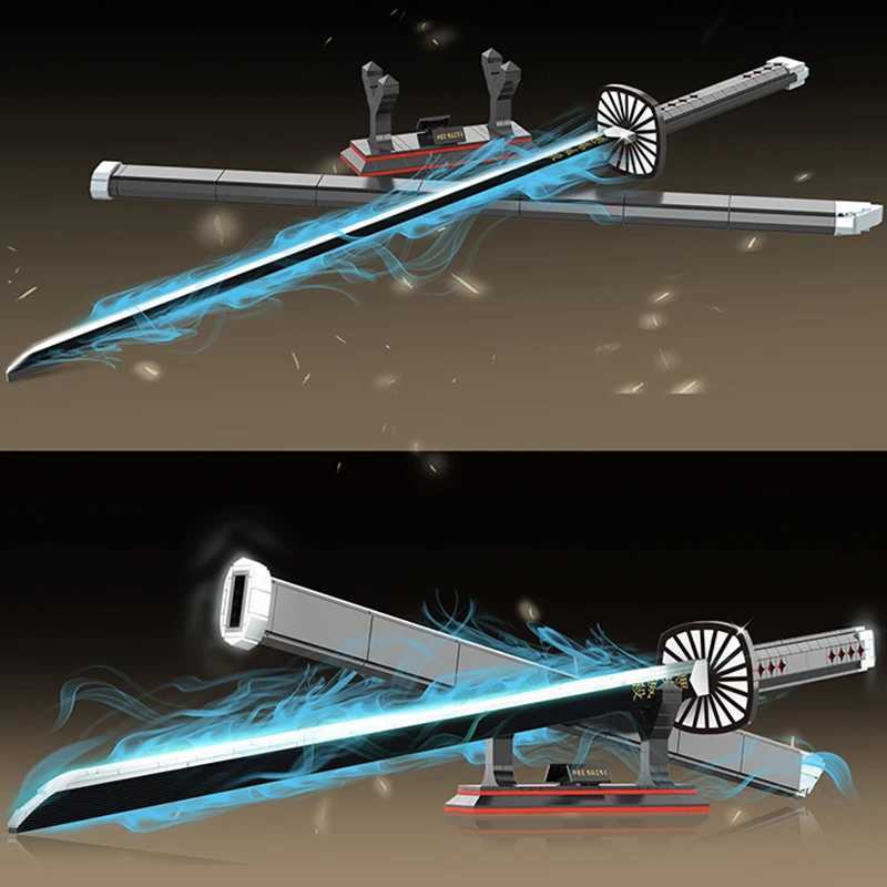 Blocks 759 pieces of anime demon killer Kamado Tanjirou ninja knife blade sword building blocks Katana weapons building blocks childrens toys adult gi