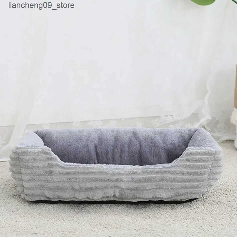 kennels pens Small dog sofa mattress pet calming dog bed household pet supplies pet bed accessories pet bed square plush dog house L240910