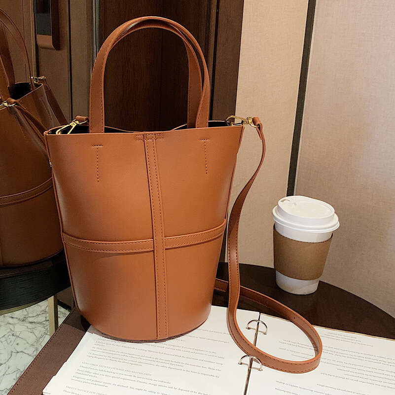 LITTLETON PU Leather Vintage women handbag small female Bucket Shoulder 2024 Brand ladies Handbags and Purses lady Crossbody bags