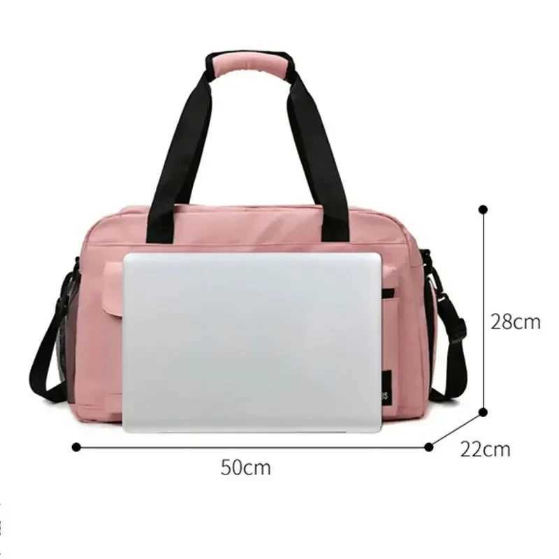 Large acity Dry and Wet Separation Travel Bag with Shoe Bin Can Be Set Rod Box Portab Sports Bag Fitn Gym BagXJ241106