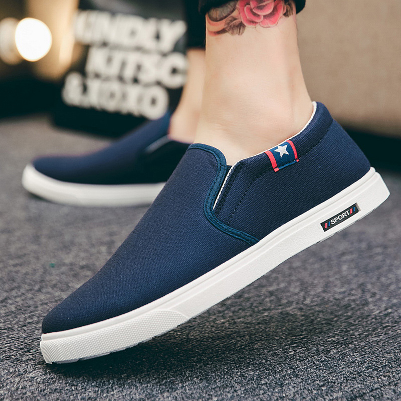 Summer Breathable Canvas Old Beijing Cloth Men's Casual Board Sports Lazy Kicks Versatile Trendy Shoes