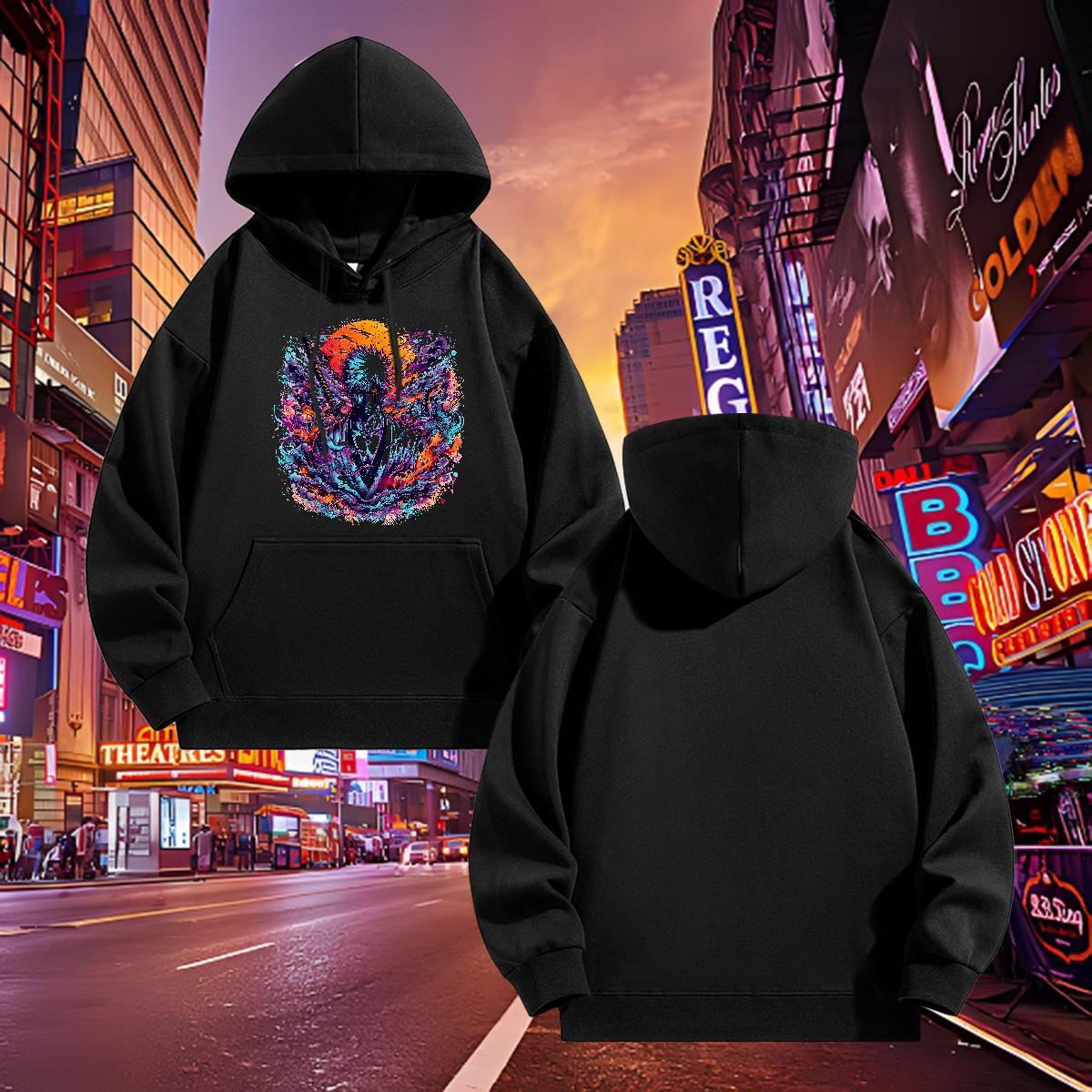 Wholesale Hooded Sweatshirt Breathable Long Sleeve Soft Men Tops Hoodie Custom Print Oversized Clothes Hoodie Autumn Winter Warm Fleece