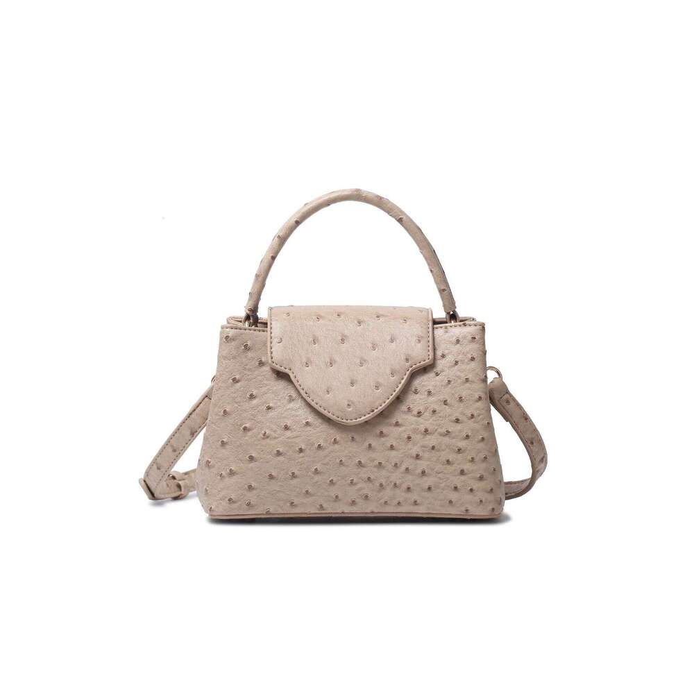 2024 OLOEY Trendy Ostrich Patterned Handbag With Fashionable Temperament, Single Shoulder Crossbody Bag